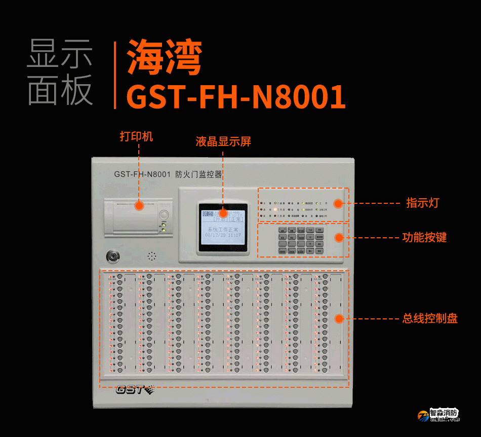 GST-FH-N8001防火门监控器产品细节照片