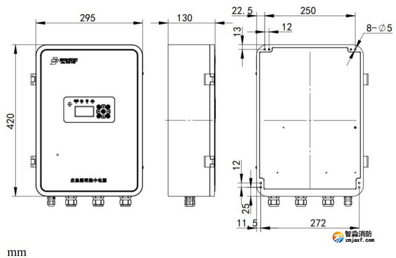 J-D-0.5KVA-02应急照明集中电源安装尺寸