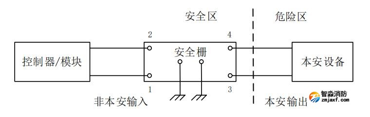 JBF-SG01电子式安全栅接线图