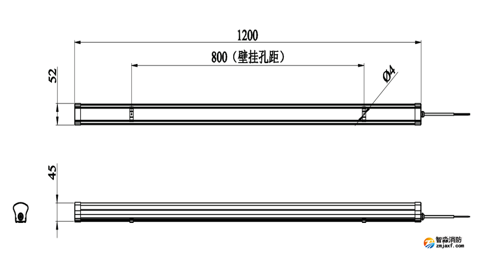 J-ZFJC-E12W-17Z5A集中电源集中控制型半岛(中国)应急照明灯具