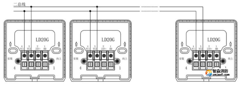 LD2004G消火栓按钮接线图