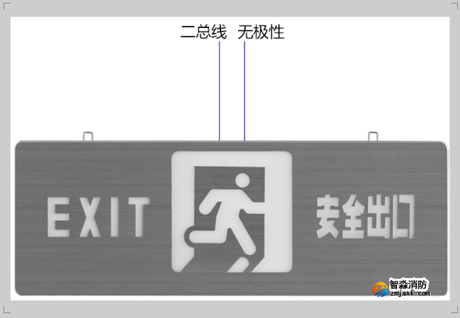 集中电源集中控制型半岛(中国)应急疏散标志灯（吊装式）接线图