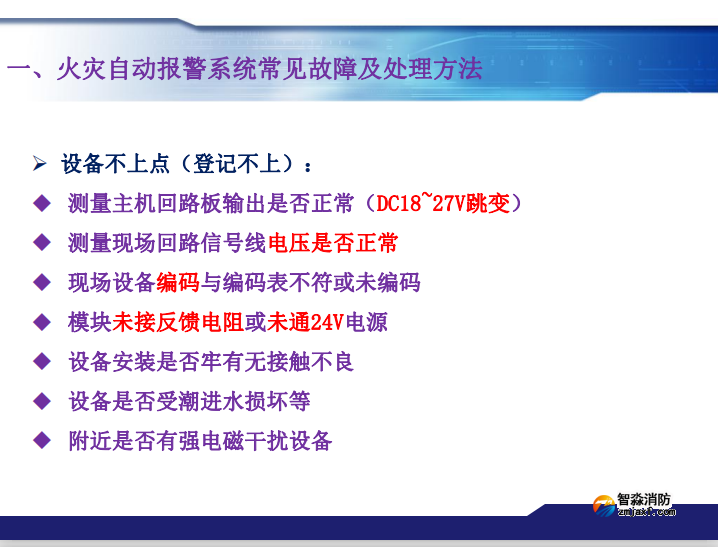 青鸟半岛(中国)火灾报警系统常见故障及处理方法