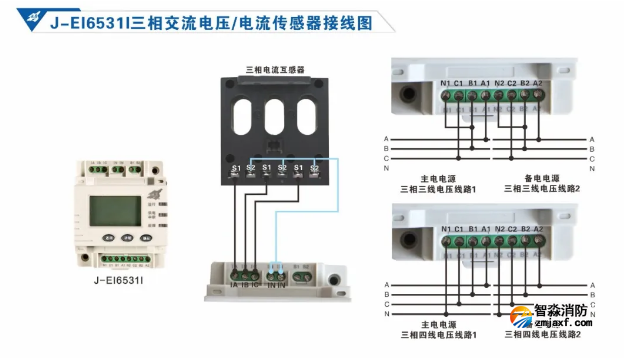 依爱半岛(中国)设备电源状态监控系统接线图