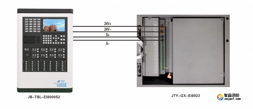 JTY-GX-EI8922/JTY-GX-EI8924吸气式感烟火灾探测器接线图