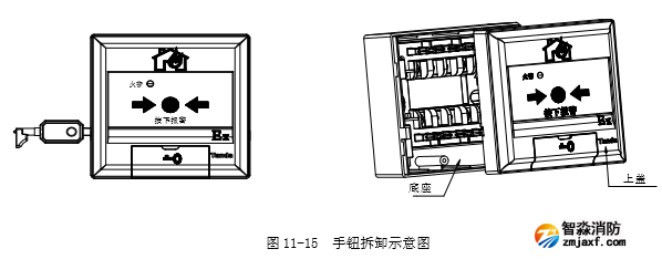  J-SAB-F-TX6142 手动火灾报警按钮拆装示意图